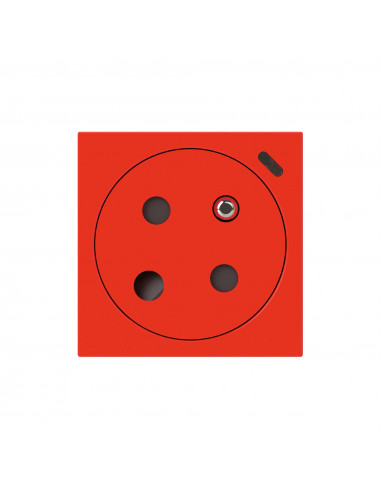 Prise 2P+T Surface à voyant à détrompage Mosaic Link racc latéral 2 mod -rouge LEGRAND 077171L