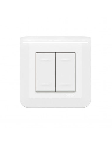 Commande radio BUS KNX Mosaic 1 touche /2 entrées ou 2 touches/4 entrées blanc LEGRAND 078461L