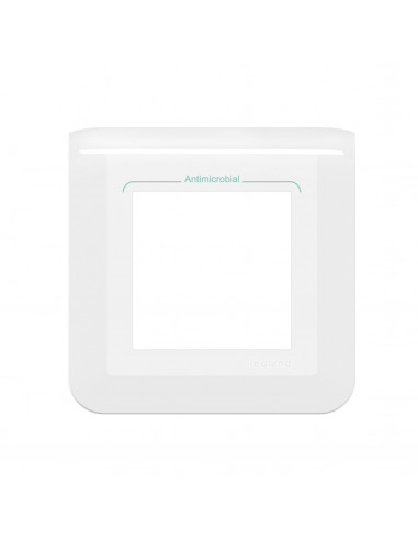 Plaque de finition Mosaic pour 2 modules blanc antimicrobien LEGRAND 078722L