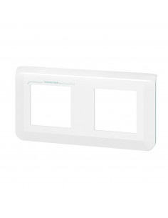 Plaque de finition horizontale Mosaic pour 2x2 modules blanc antimicrobien LEGRAND 078725L 2