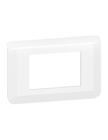 Plaque de finition Mosaic pour 3 modules blanc LEGRAND 078803L