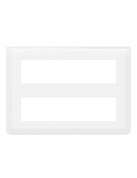 Plaque de finition Mosaic pour 2x8 modules blanc LEGRAND 078837L