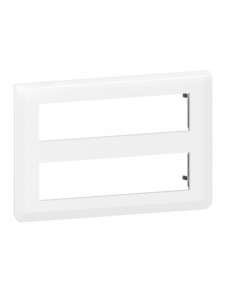 Plaque de finition Mosaic pour 2x8 modules blanc LEGRAND 078837L