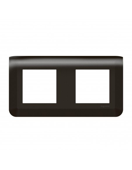 Plaque de finition horizontale Mosaic pour 2x2 modules noir mat LEGRAND 079044L