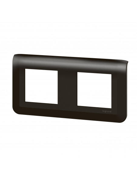 Plaque de finition horizontale Mosaic pour 2x2 modules noir mat LEGRAND 079044L