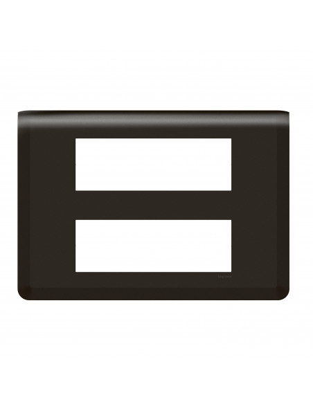 Plaque de finition Mosaic pour 2x6 modules noir mat LEGRAND 079076L