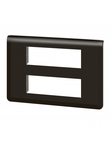 Plaque de finition Mosaic pour 2x6 modules noir mat LEGRAND 079076L