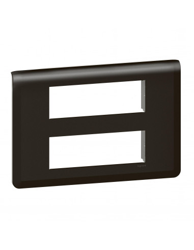 Plaque de finition Mosaic pour 2x6 modules noir mat LEGRAND 079076L