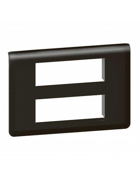 Plaque de finition Mosaic pour 2x6 modules noir mat LEGRAND 079076L