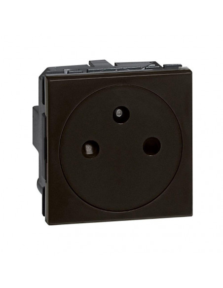 Prise de courant 2P+T Surface Mosaic bornes automatiques 2 modules noir mat LEGRAND 079121L