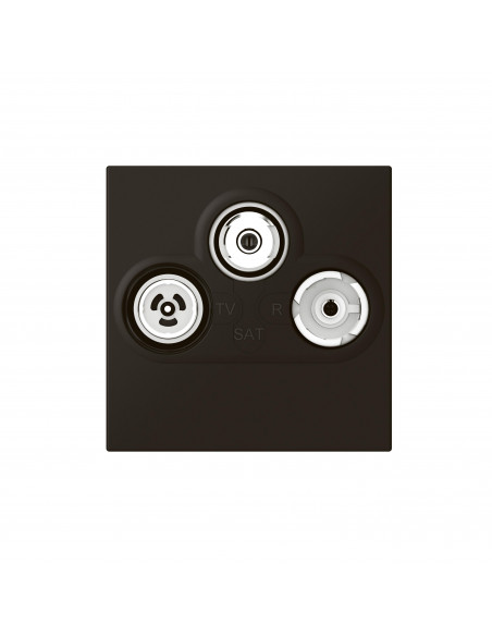Prise TV-R-SAT Mosaic FM et DAB+ 2 modules noir mat LEGRAND 079186L