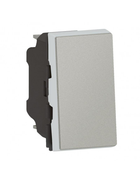 Poussoir ou poussoir inverseur Mosaic Easy-Led 6A 250V~ 1 module alu LEGRAND 079230L