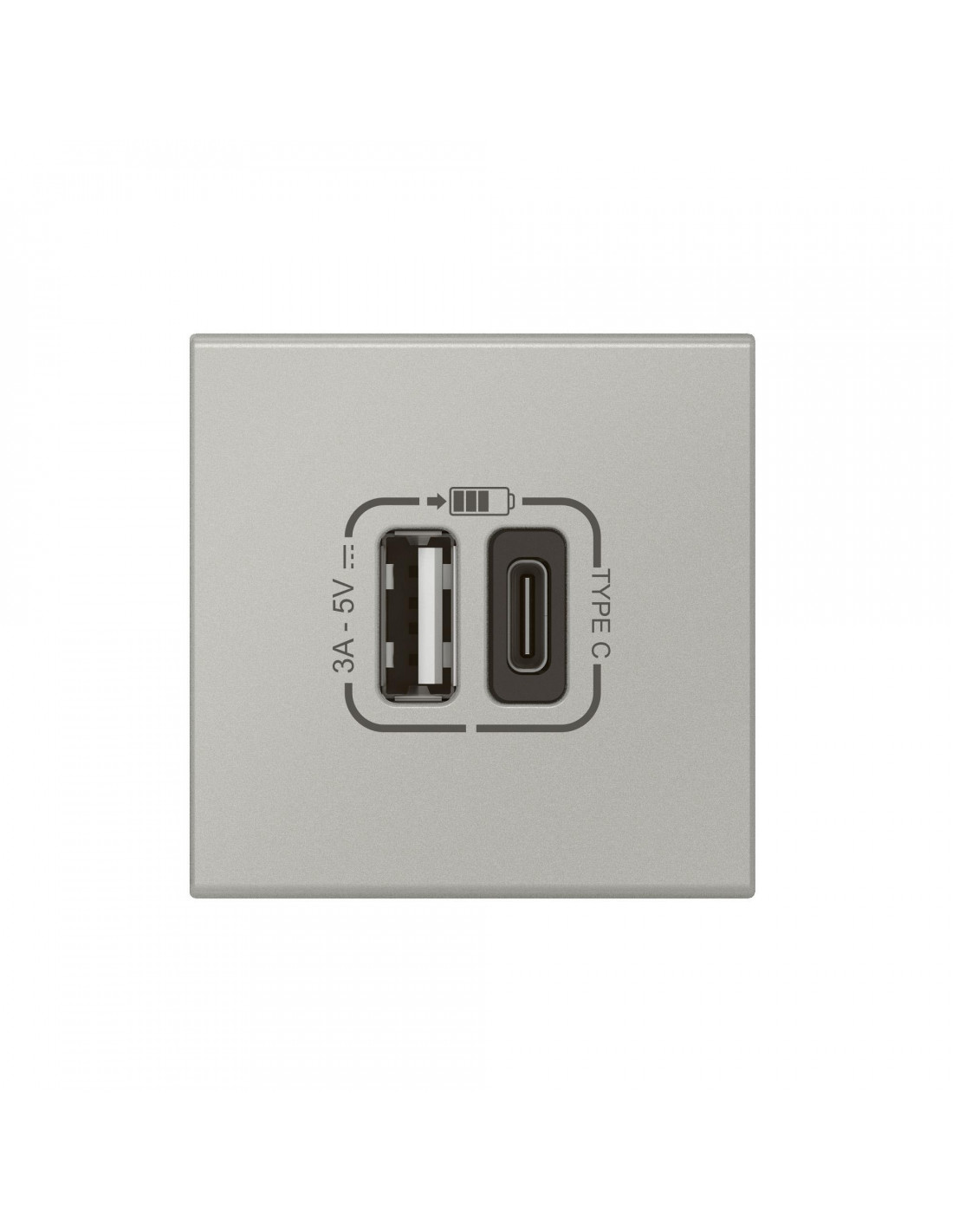 Legrand - Mosaic - Chargeur Simple USB Type-C - 3A - 30W Power