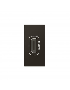 Prise HDMI Type-A version 2.0 préconnectorisée Mosaic 1 module noir mat LEGRAND 079478L