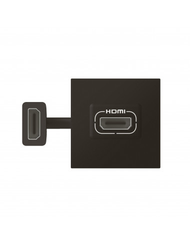 Prise HDMI Type-A version 2.0 préconnectorisée Mosaic 2 modules noir mat LEGRAND 079479L