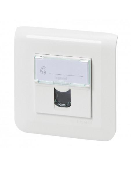 Prise RJ45 multimédia Mosaic catégorie 6 FTP avec plaque LEGRAND 099205