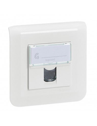 Prise RJ45 multimédia Mosaic catégorie 6 FTP avec plaque LEGRAND 099205