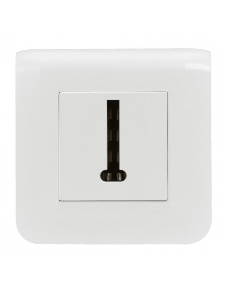 Prise téléphone en T Mosaic blanc avec plaque LEGRAND 099206