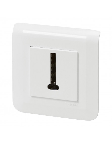 Prise téléphone en T Mosaic blanc avec plaque LEGRAND 099206