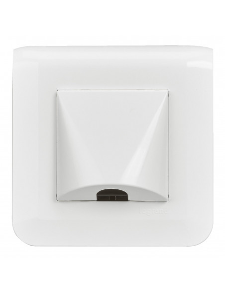 Sortie de câble Mosaic blanc complet avec plaque LEGRAND 099208