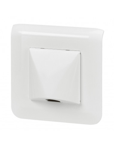 Sortie de câble Mosaic blanc complet avec plaque LEGRAND 099208