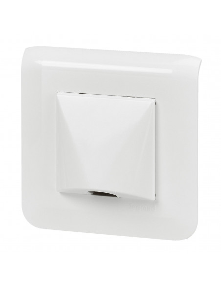 Sortie de câble Mosaic blanc complet avec plaque LEGRAND 099208