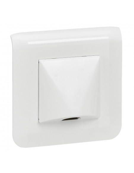 Sortie de câble Mosaic blanc complet avec plaque LEGRAND 099208