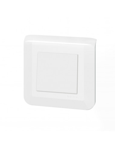 Interrupteur ou va-et-vient Mosaic 10A à griffes blanc complet avec plaque LEGRAND 099210