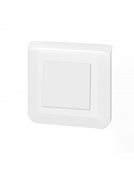 Interrupteur ou va-et-vient Mosaic 10A à griffes blanc complet avec plaque LEGRAND 099210