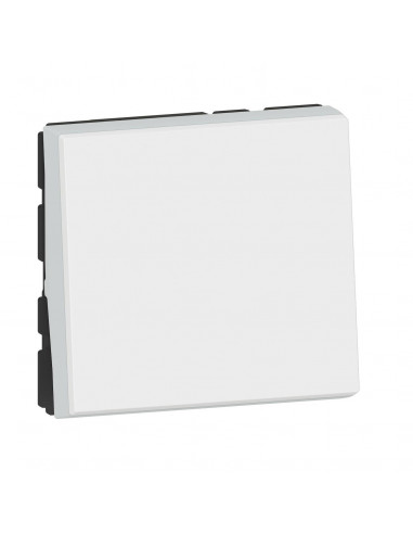 Poussoir Mosaic Easy-Led 6A 2 modules blanc LEGRAND 099411