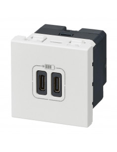 Double chargeur USB Type-C Mosaic 3A 2 modules blanc LEGRAND 099427 2