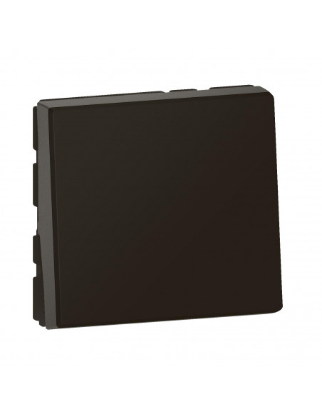 Poussoir lumineux avec voyant Mosaic Easy-Led 6A 2 modules noir mat LEGRAND 099447