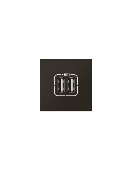 Double chargeur USB Type-A Mosaic 2,4A 2 modules noir mat LEGRAND 099450