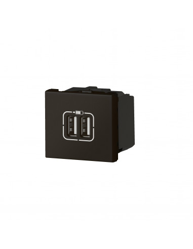 Double chargeur USB Type-A Mosaic 2,4A 2 modules noir mat LEGRAND 099450