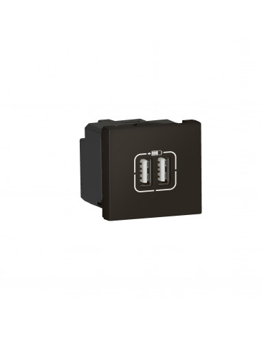 Double chargeur USB Type-A Mosaic 2,4A 2 modules noir mat LEGRAND 099450