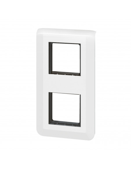 Plaque Mosaic avec support pour 2 x 2 modules montage vertical blanc LEGRAND 099473