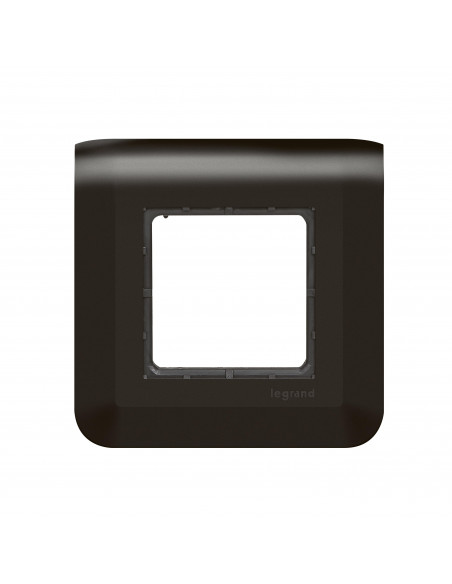 Plaque Mosaic avec support à vis pour 2 modules noir mat LEGRAND 099480