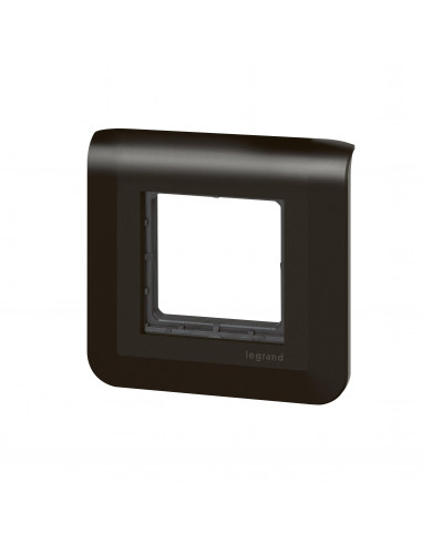Plaque Mosaic avec support à vis pour 2 modules noir mat LEGRAND 099480