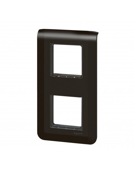 Plaque Mosaic avec support pour 2 x 2 modules montage vertical noir mat LEGRAND 099481