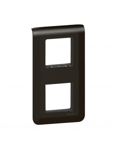 Plaque Mosaic avec support pour 2 x 2 modules montage vertical noir mat LEGRAND 099481