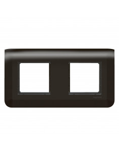 Plaque Mosaic avec support pour 2 x 2 modules montage horizontal noir mat LEGRAND 099482