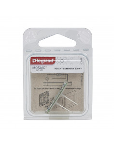 Voyant lumineux Mosaic Easy-Led 230V avec repère gris LEGRAND 099492 2
