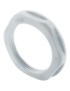Ecrou plastique ISO25 pour presse étoupe plastique hexagonal à embase gris LEGRAND 386884 2