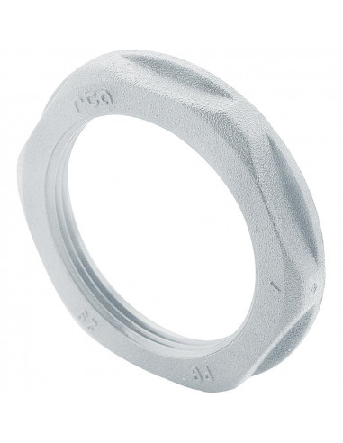 Ecrou plastique ISO40 pour presse étoupe plastique hexagonal à embase gris LEGRAND 386886