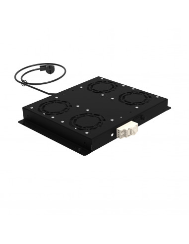 PLAQUE 4 VENTILATEURS + THERMOSTAT ANALOG, PRISE 2P+T, STD FRANCO BELGE GERMANIQ LEGRAND 446901