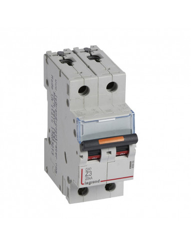 DISJONCTEUR DX3 2 POLES COURBE Z 3A 25KA LEGRAND 409909