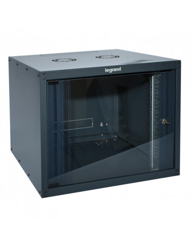 Coffret fixe 19 pouces livré monté Linkeo capacité 9U - 492 x 600 x 600mm LEGRAND 646211