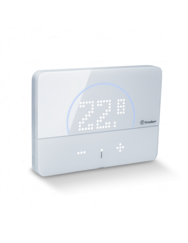 Thermostat BLISS hebdomadaire 1 inv 5A 3 piles 1,5V Radio 868 MHz blanc 432991 FINDER 1CB190050007PAS