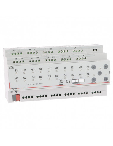 Contrôleur modulaire ON/OFF multi-applications KNX - raccordement multi-phases 20 sorties 16A - 10 modules LEGRAND 002678