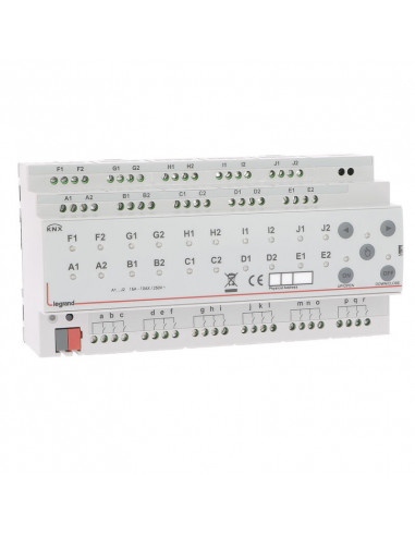 Contrôleur modulaire ON/OFF multi-applications KNX 20 sorties 16A - 18 entrées contact binaire - 10 modules LEGRAND 002679